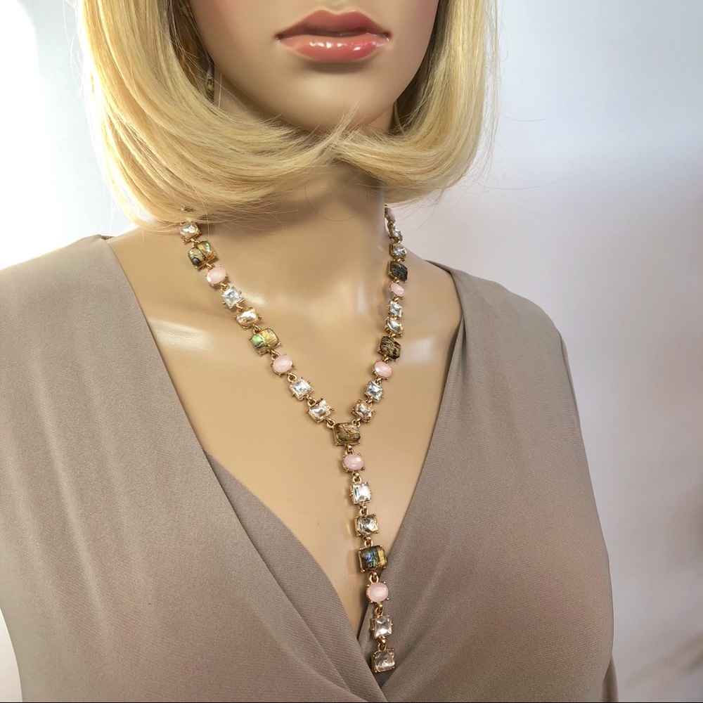Gorgeous Gold & Rhinestone Statement Necklace - Picture 2 of 6